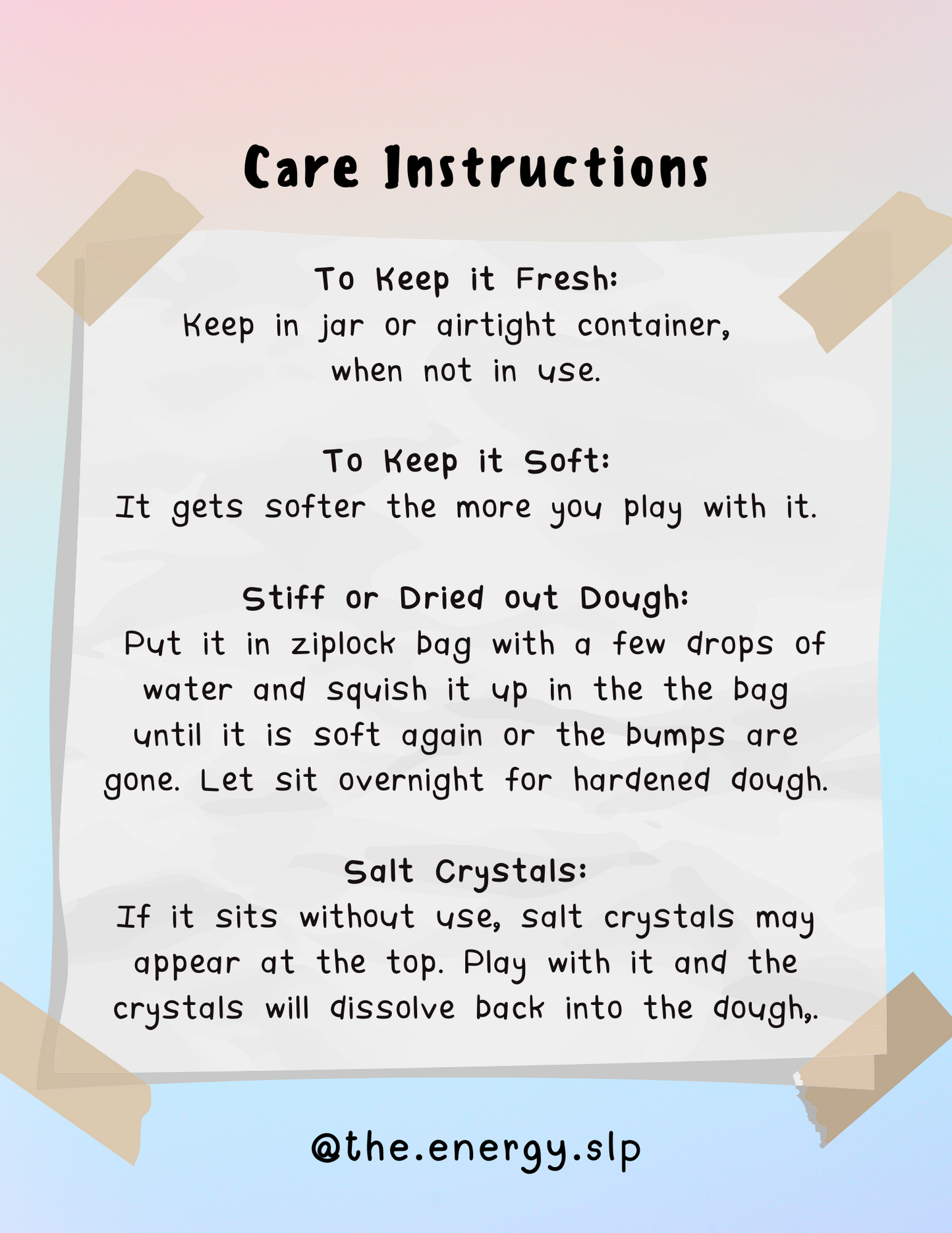 Handmade Play Dough (single 4oz jars)